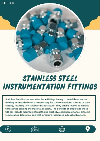 Stainless steel instrumentation fittings