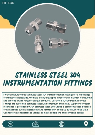 Stainless Steel 304 Instrumentation Fittings