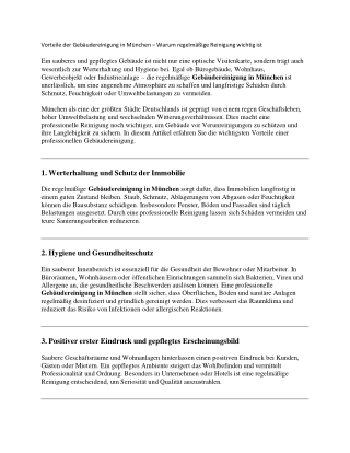 Die Bedeutung von regelmäßigen Teppichreinigungen in Münchener Büros