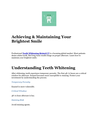 Teeth Whitening Bristol CT