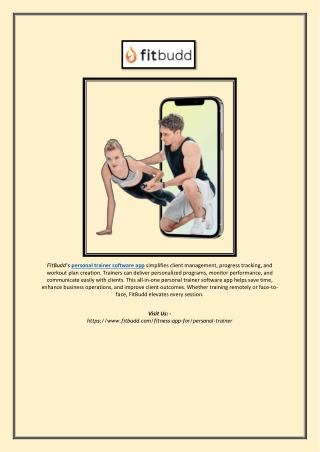 Personal Trainer Software App for Seamless Coaching | FitBudd