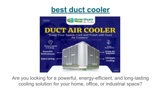 best duct cooler