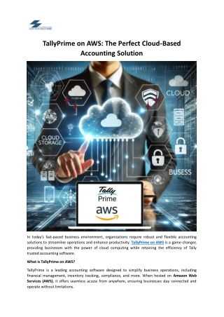 TallyPrime on AWS: The Perfect Cloud-Based Accounting Solution