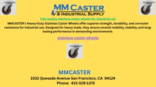 high quality stainless caster wheels for industrial use