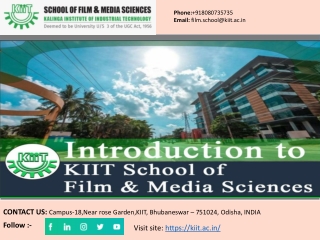 Top Film School in India – KIIT School of Films and Media Sciences