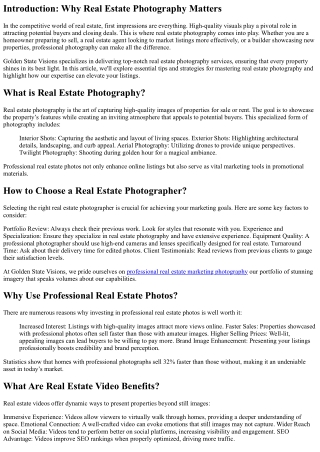 Top Tips to Ace Your Real Estate Photography Shoot