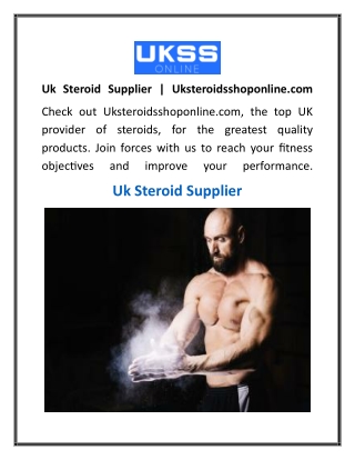 Uk Steroid Supplier  Uksteroidsshoponline.com