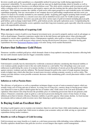 What Are the Risks of Investing in Gold?