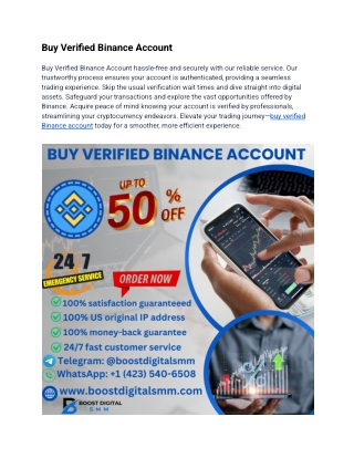 Buy Verified Binance Account