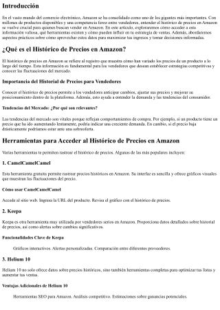 Historico de precios en Amazon: ¿Cómo acceder a esta información?