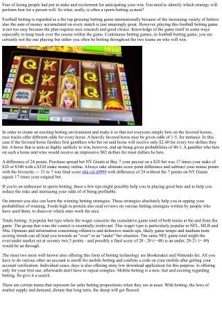 3 Amazing Tips More Than A Popular Football Betting