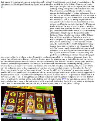 Football Betting Tips - Both Teams To Score
