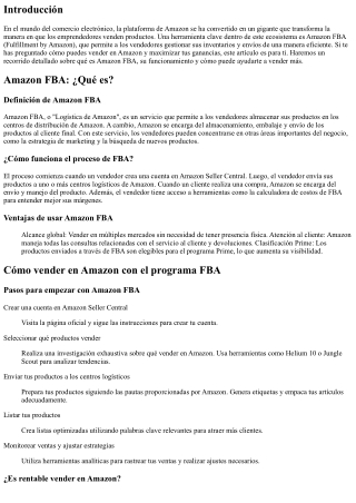 Amazon FBA: ¿Qué es y cómo puede ayudarte a vender más?
