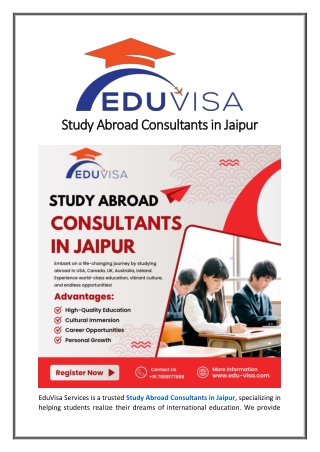 Canada student visa agent in Jaipur | Eduvisa Services
