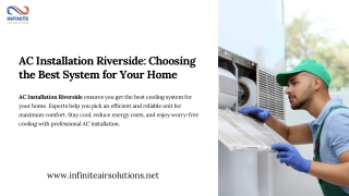 AC Installation Riverside Choosing the Best System for Your Home