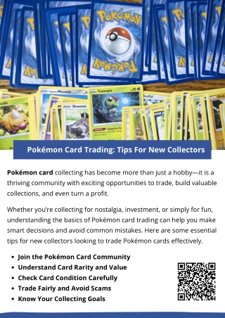 Pokémon Card Trading: Tips For New Collectors