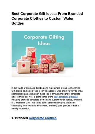Best Corporate Gift Ideas_ From Branded Corporate Clothes to Custom Water Bottles