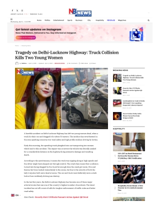 Tragedy on Delhi-Lucknow Highway: Truck Collision Kills Two Young Women
