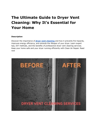 _Dryer Vent Cleaning
