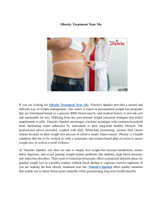 Obesity Treatment Near Me | Vineela’s Sparkel Wellness Center