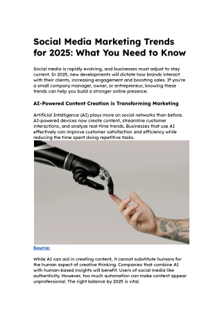 Social Media Marketing Trends for 2025 What You Need to Know
