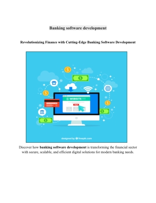 Revolutionizing Finance with Cutting-Edge Banking Software Development