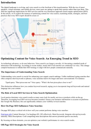 Optimizing Content for Voice Search: An Emerging Trend in SEO
