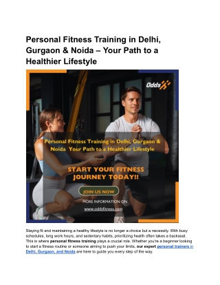 Personal Fitness Training in Delhi, Gurgaon & Noida – Your Path to a Healthier Lifestyle (3)