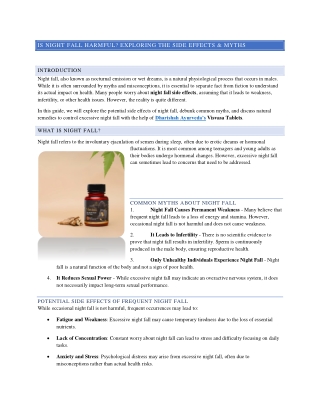 IS NIGHT FALL HARMFUL  EXPLORING THE SIDE EFFECTS AND MYTHS
