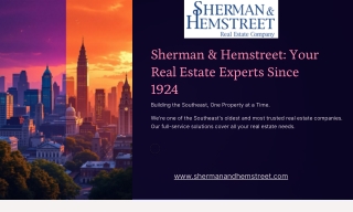 Sherman & Hemstreet Your Real Estate Experts Since 1924