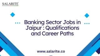 Banking Sector Jobs in Jaipur  Qualifications and Career Paths