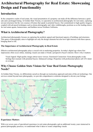 Architectural Photography for Real Estate Showcasing Design and Functionality