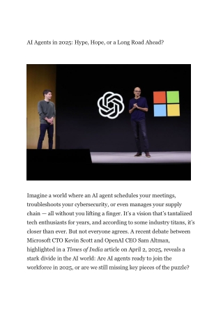 Microsoft’s Kevin Scott and OpenAI’s Sam Altman Clash Over the Future of Digital Coworkers