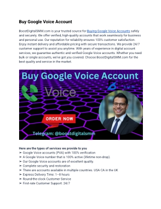 Buy Google Voice Account