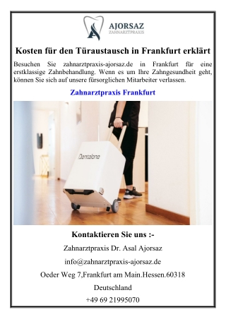 Kosten für den Türaustausch in Frankfurt erklärt