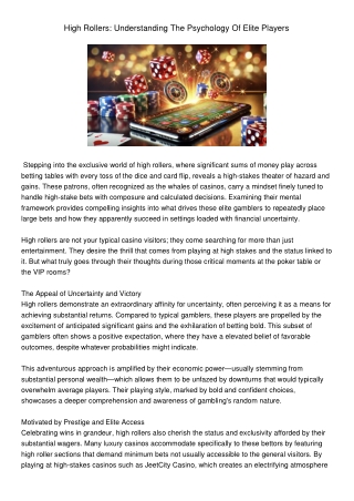 HighRollersUnderstandingThePsychologyOfElitePlayers