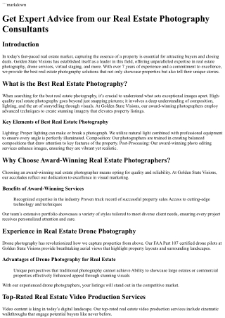 Get Expert Advice from our Real Estate Photography Consultants