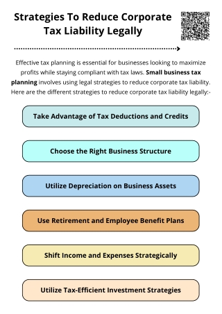 Strategies To Reduce Corporate Tax Liability Legally
