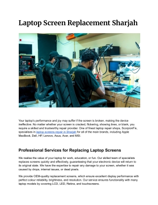 Laptop Screen Replacement Sharjah