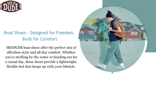 Boat Shoes – Designed for Freedom, Built for Comfort
