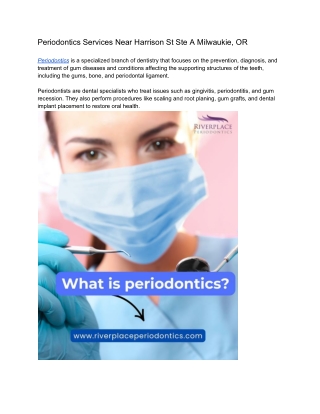 Periodontics Services Near Harrison St Ste A Milwaukie, OR