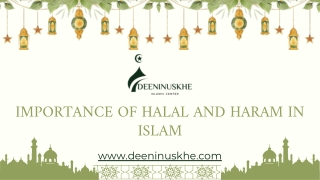 Importance Of Halal and Haram In Islam