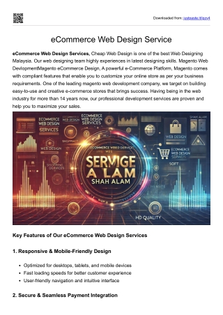 eCommerce Web Design Services Shah Alam