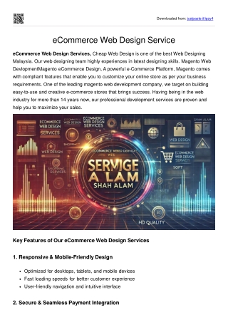 eCommerce Web Design Services Shah Alam
