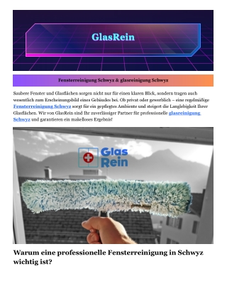 glasreinigung Schwyz