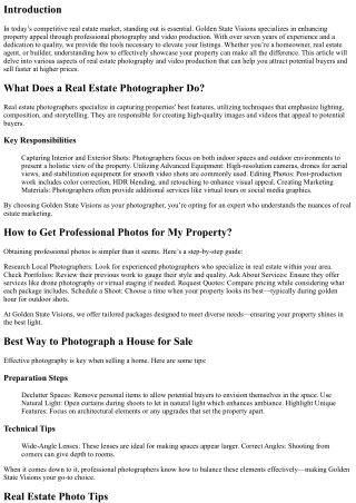 Boost Your Property’s Appeal with Professional Video Production