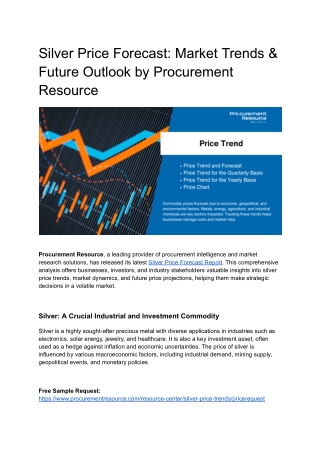 Silver Price Forecast_ Market Trends & Future Outlook by Procurement Resource