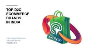 Top D2C ECommerce Brands in India
