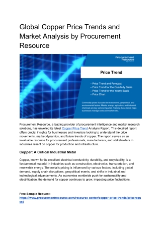 Global Copper Price Trends and Market Analysis by Procurement Resource