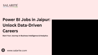 Power BI Jobs in Jaipur Unlock Data-Driven Careers